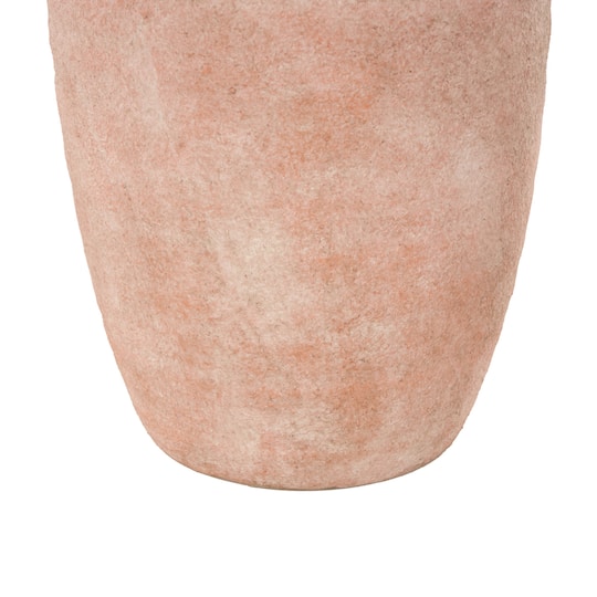 16" Pink Ceramic Antique Style Decorative Vase with Handles